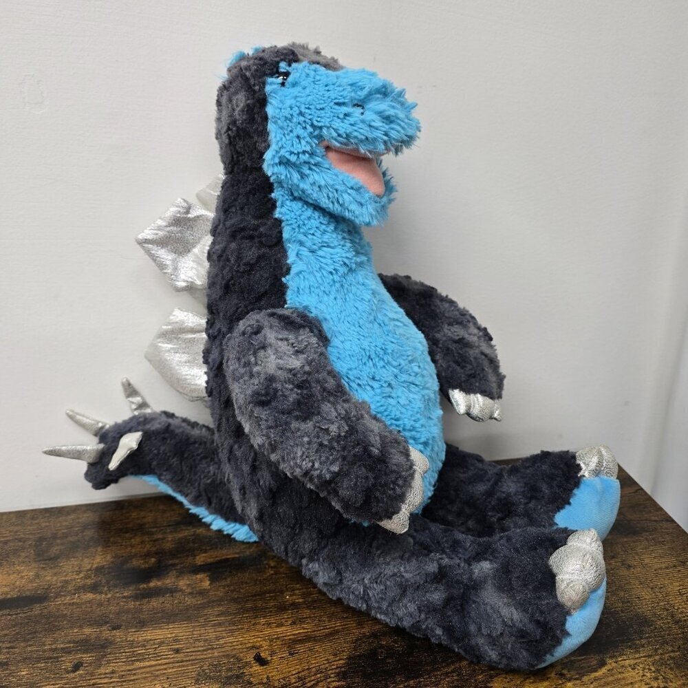 BUILD A BEAR Dinosaur Stegosaurus 18" Plush Stuffed Animal Plush Blue 2015